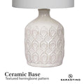 Sarantino Ceramic Table Lamp Cream