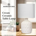 Sarantino Ceramic Table Lamp Cream