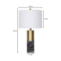 Sarantino Metal Marble Table Lamp Black