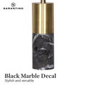 Sarantino Metal Marble Table Lamp Black
