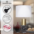 Sarantino Metal Marble Table Lamp Black