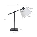 Sarantino Adjustable Metal Table Lamp Black