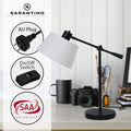 Sarantino Adjustable Metal Table Lamp Black