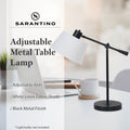 Sarantino Adjustable Metal Table Lamp Black