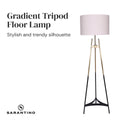 Sarantino Metal Tripod Electric Floor Lamp Gradient