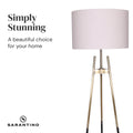 Sarantino Metal Tripod Electric Floor Lamp Gradient