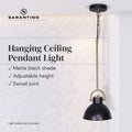 Sarantino Black Gold Pendant Light Fixture