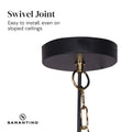Sarantino Black Gold Pendant Light Fixture