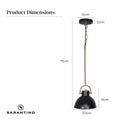 Sarantino Black Gold Pendant Light Fixture
