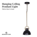 Sarantino Black Gold Pendant Light Fixture