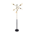 Sarantino 6-Light Sputnik Floor Lamp Metal Black