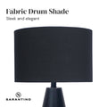 Sarantino Metal Table Lamp Black Gold 60cm