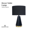 Sarantino Metal Table Lamp Black Gold 60cm