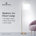 Sarantino Arc Floor Lamp 90 Degree Modern Black