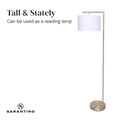 Sarantino Arc Floor Lamp 90 Degree Modern Black