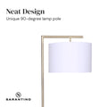 Sarantino Arc Floor Lamp 90 Degree Modern Black