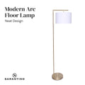 Sarantino Arc Floor Lamp 90 Degree Modern Black