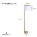 Sarantino Arc Floor Lamp 90 Degree Modern Black