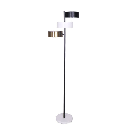Sarantino Metal Floor Lamp 3 Swirl Shades