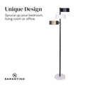 Sarantino Metal Floor Lamp 3 Swirl Shades