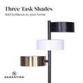Sarantino Metal Floor Lamp 3 Swirl Shades
