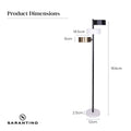 Sarantino Metal Floor Lamp 3 Swirl Shades