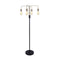 Sarantino 4-Arm Industrial Floor Lamp Exposed Bulb