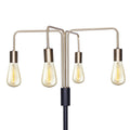 Sarantino 4-Arm Industrial Floor Lamp Exposed Bulb