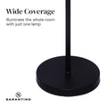Sarantino 4-Arm Industrial Floor Lamp Exposed Bulb