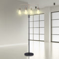 Sarantino 4-Arm Industrial Floor Lamp Exposed Bulb