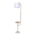 Sarantino Marble Metal End Table Floor Lamp