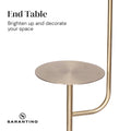 Sarantino Marble Metal End Table Floor Lamp
