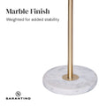 Sarantino Marble Metal End Table Floor Lamp
