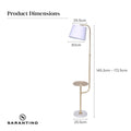Sarantino Marble Metal End Table Floor Lamp