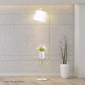 Sarantino Marble Metal End Table Floor Lamp