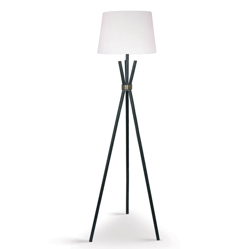 Sarantino Tripod Floor Lamp Metal Antique Brass