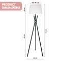 Sarantino Tripod Floor Lamp Metal Antique Brass