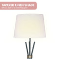 Sarantino Tripod Floor Lamp Metal Antique Brass