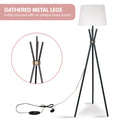 Sarantino Tripod Floor Lamp Metal Antique Brass