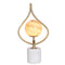 Sarantino Orange Glass Table Lamp White Marble Base