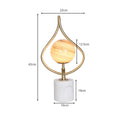 Sarantino Orange Glass Table Lamp White Marble Base