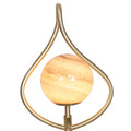 Sarantino Orange Glass Table Lamp White Marble Base