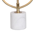 Sarantino Orange Glass Table Lamp White Marble Base