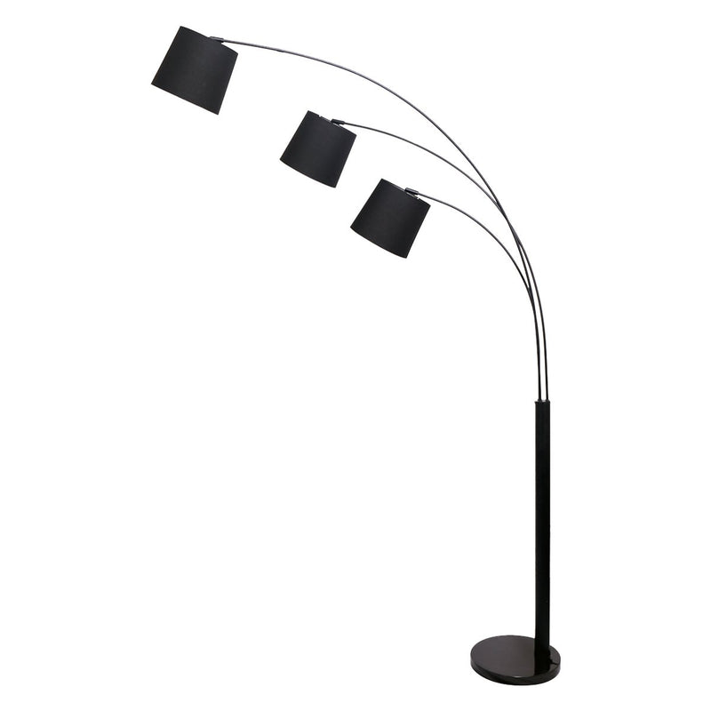 Sarantino Arc Floor Lamp 3-Light Adjustable Black