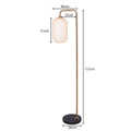 Sarantino Metal Floor Lamp Opal Glass Shade