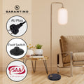 Sarantino Metal Floor Lamp Opal Glass Shade