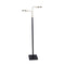 Sarantino LED Floor Lamp 2 Lights Brushed Gold Black 80cm