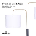 Sarantino Reading Light Table Lamp Black Brass Electric