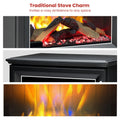 Dimplex Laverton 2kW Freestanding Electric Fireplace Stove Heater, 3D Optiflame Effect, Remote Control, Matte Black