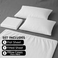 Laura Hill 750 Thread Count Pure Cotton QUEEN Bed Sheet Set 4 Piece Gift Pack - White